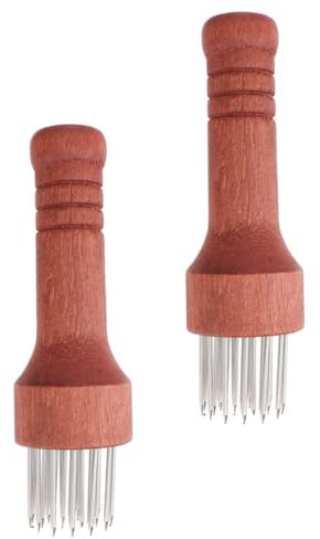 KOCKSHION 2pièces Outils De Cuisine Acier Inoxydable Attendrisseur De Viande avec Poignée Ergonomique pour Viande Rouge Volaille Et Ustensile De Cuisine Pratique pour Maison Et Restaurant