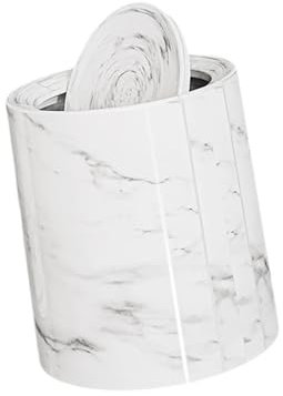 FLCPJGV Cubo de Basura, contenedor de Basura, Tapa abatible, contenedor de Basura, Papelera Redonda para baño, tocador, lavadero, Dormitorio, White L
