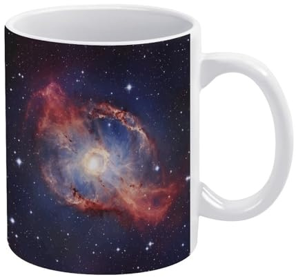 FekiLoot Universe Milky Way Galaxy Mug 11 Oz Coffee Mugs with Comfortable Handle Cute Funny Ceramic Coffee Cup Classic Personalized White Mugs for Latte, Tea, Cappuccino