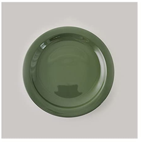 ZIGUIhsou-11 plato hondo Plato de desayuno, plato verde oscuro, gris, comida occidental, carne china, postre, cocina for restaurante o casa(B,Medio)