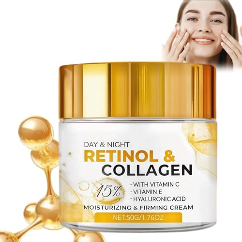 Retinol Cream for Face: Retinol Face Neck Cream with Collagen Hyaluronic Acid - Night Moisturizer for Men Women
