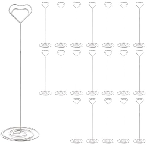 Swylexn 20Pcs Table Number Holders, 8.66 Inch/220mm Photo Holders for Tables, Reusable Place Card Holders, Durable Table Number Stands, Easy to Use Table Name Holders, Table Card Holder for Wedding