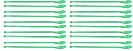 FTVOGUE Juego de Cucharas de Laboratorio, Microcuchara ABS para Muestreo y Mezcla, 20 Cucharas de Doble Punta para Uso en Laboratorio