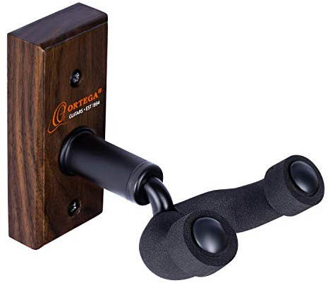 Ortega Guitars Ukulele Aufhängung Zubehör - Wandaufhängung für Ukulele - Holz, Dunkelbraun (OUH-1WN) | Ukulele Aufhängung Zubehör
