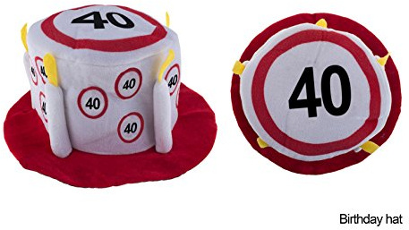 Karneval-Klamotten Hut Geburtstag 40 Jahre Verkehrsschild
