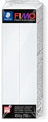 Staedtler FIMO professional ofenhärtende Modelliermasse (Großblock 454 g (1 lb)) Farbe: weiß