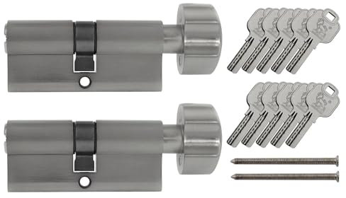 2x Knaufzylinder KD 90 mm 45/45 gleichschließend inkl. 10 Schlüssel