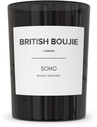 SOHO Premium Scented Candle in Box - Luxurious Warm Sweet Woody Highly Scented Fragrance with Long Burn time - Large 10 oz, 280gm Natural Wax - Scented Candle Gifts for Women & Men (Soho)