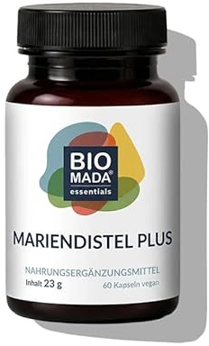 BIOMADA Mariendistel PLUS 60 Kapseln Mikronährstoffe mit Mariendistel Löwenzahn Curcuma Artischocken Ballaststoffe für Verdauungssystem Vegan Glutenfrei Laktosefrei