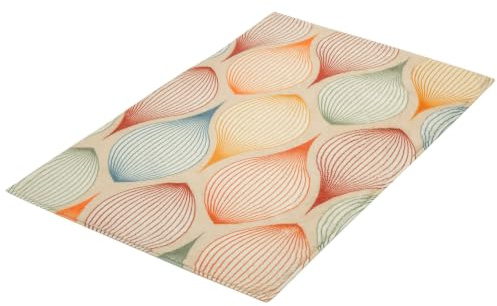 Kleine Wolke Badteppich Magic Multicolor 70 x 120 cm | Rutschhemmende Unterseite, für Fußbodenheizung, maschinenwaschbar, 100% Polyester