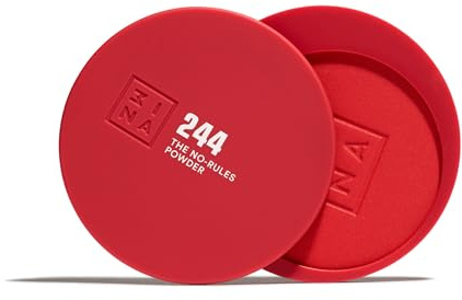 3INA - The No-Rules Powder 244 - Kompaktpuder 3 in 1 Rot | 3-in-1 Kompaktpuder für Augen, Lippen & Wangen - Mit Hyaluronsäure & Ceramiden - Vegan - Cruelty Free
