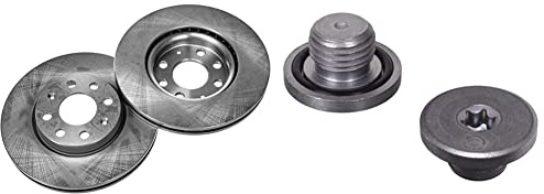 febi bilstein 28177 Bremsscheibensatz, 2 Bremsscheiben & 48876 Ölablassschraube mit O-Ring, 1 Stück