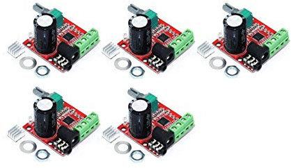 TECNOULAB 5 PZ PAM8610 12 V Mini Hi-Fi Amplificatore audio stereo 2X10 W Doppio canale Classe D