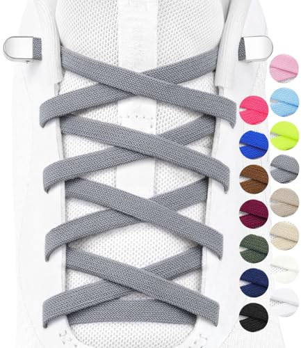 Stepace 2 Paar Elastische Schnürsenkel ohne Binden für Sneaker