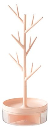 Jarsense 3-in-1 Schmuck-Organizer-Ständer/Schmuck-Präsentationsständer Baum/Ringhalter/Ohrringhalter/Ringhalter-Tablett für Ringe für Schmuckring/Hochzeitsschmuck, dekorativer Präsentationsständer,