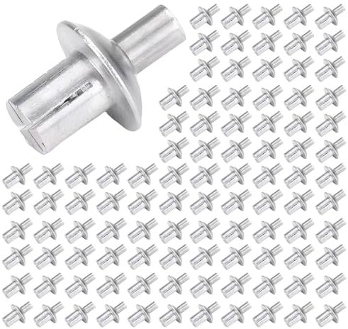 Rivetti per estrazione del nucleo | Rivetti ciechi in alluminio | Rivetti a testa tonda in alluminio, rivetti ciechi ad espansione a bussare, rivetti versatili a testa a cupola set con 50/100 pezzi
