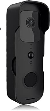 QZCX Wireless Video Doorbell, Tuya Smart Video Doorbell IP Camera Outdoor Wireless Doorbell Intercom Smart Home Security Protection Camera(Nero,Without bell)