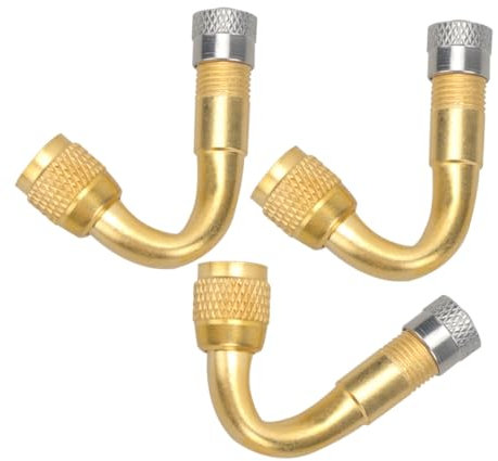 SOLUSTRE 3-teiliges Ventil Mit 45-grad-ventiladapter Für Einfach Zu Installierende Ventilschaftverlängerung