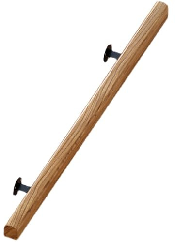 50-80-120-200CM Wooden Stair Handrail,Easy to Install,Wood Handrails for Indoor Stairs,Heavy Duty Wall Mount(200cm)