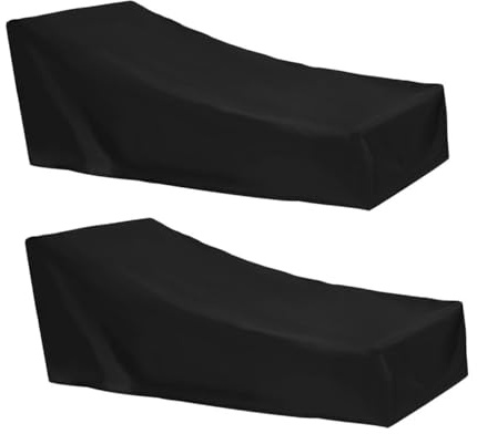 AKOOSY 2 pièces Housse de Fauteuil de Jardin Imperméable Oxford Protège Mobilier Extérieur Anti-poussière pour Chaises de Plage et Salon