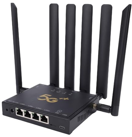 Cuifati Routeur 5G WiFi 6, Routeur Internet sans Fil Double Bande, Gigabit, pour la Maison, Cellulaire avec Emplacement pour Carte SIM, 6 Antennes, OFDMA, DL MU MIMO