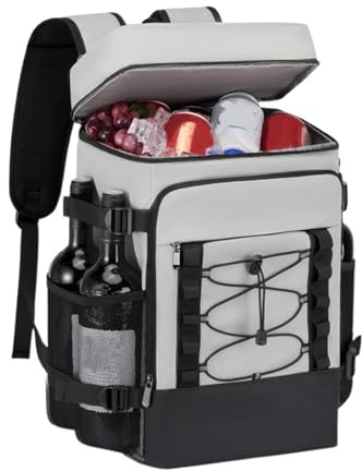 Isolierter Kühlrucksack – 40 l tragbare weiche Kühltasche, wasserdichtes Oxford-Gewebe, Lunch-Picknick-Tragetasche, auslaufsicherer Thermo-Rucksack, Outdoor, Camping, , Wandern, Reisen