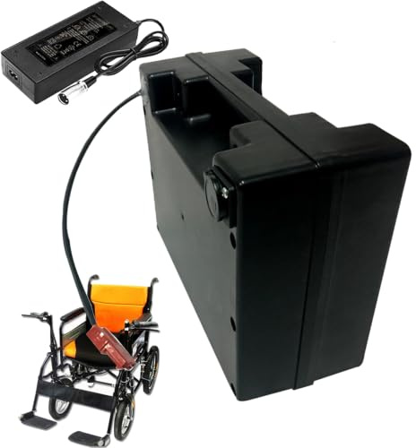 WILLQ Batería de Litio Recargable 24V 10AH 12AH 15AH 20AH 25AH 30AH 35AH 40AH 45AH para Silla de Ruedas Eléctrica con Cargador