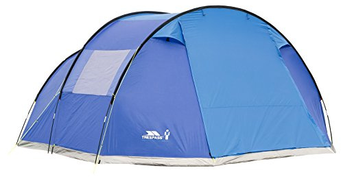 Trespass 6 Personen Zelt 4, 85m x 3, 8m x 2m/ 11, 2kg/ Wasserdicht Torrisdale, Blue, EACH, UUACTTM30002_BLUEACH