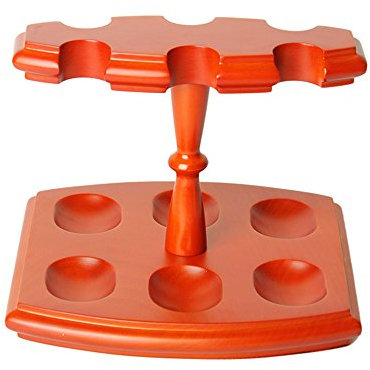MUXIANG New Pipe Stands European Beech Wood Rack Tobacco Pipe Stand Holder for 6 Pipes (FA0072)