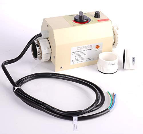 Mingfuxin Poolheizung 220V 3KW Elektro-Durchlauferhitzer Thermostat Schwimmbad-Thermostat SPA-Bad Tragbare Poolheizung Elektro-Durchlauferhitzer Thermostat Heizungspumpe