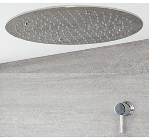Milano Mirage Manual Mixer Valve 400mm Round Ceiling Mounted Recessed Shower Head - Chrome
