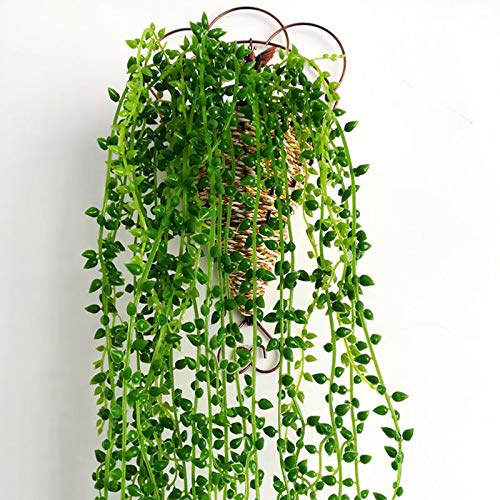 RSTYS Künstliche Hängepflanzen, künstliches persisches Rattan, Grünpflanze, künstliche Efeu, hängende Farne, Kunststoffpflanzen für Hängekörbe, Hochzeit, Garten, Dekoration