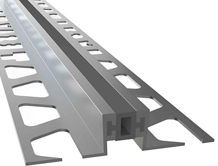 Alu Dehnfugenprofil Bewegungsfuge silber matt 10 mm 2,7 m Aluminium | für Bewegungsfugen in Fliesenflächen und saubere Übergänge zwischen Belagsflächen, Alu, für 10 mm Fliesenhöhe