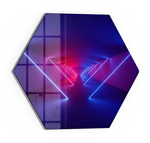 DEQORI Glas-Magnettafel | 55x47,6 cm groß | Motiv Lichtinstallation | Memo-Board aus Glas | Magnetboard inkl. Magnete, Stift & Tuch für Küche & Büro | Tafel magnetisch & beschreibbar