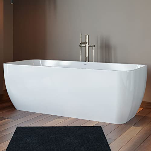 DURAVIT Freistehende Badewanne DuraLifou Wanne aus Sanitäracryl - 170 x 75 x 45 cm Acrylwanne in Weiß Glänzend