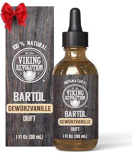 Viking Revolution - Bartöl - Macht Weich, Schützt und Stärkt - Natürliches Argan- und Jojobaöl - Bartöl Herren - Geschenke Für Männer - Gewürzvanille - 30 ml