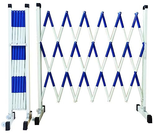 Ausziehbare Barrikade Mit Rollen, Faltbare Industrielle Mobile Sicherheitsabsperrung Flexibles Ausziehbares Sicherheitstor Für Einfahrten Fußgängerabsperrung, Verkehrszaun, Straßensperrung (Farbe : B