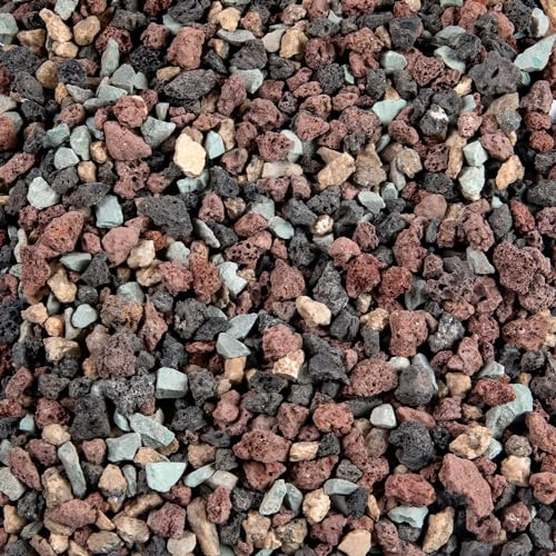 Ausluru 5lb Natural Dark Mixed Color Silica Gravel Pebbles, 1/5 inch Decorative Stones for Succulents, Pebbles for Vases,Plants Rocks, Aquarium Silica Gravel, Top Dressing, Outdoor Decorative Rocks