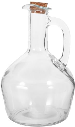 IMIKEYA Huiliers En Verre Et Vinaigre Bouteilles Distributrices D'huile D'olive Avec Couvercles En Liège Condiment De Cuisine Récipient De Sauce Soja Carafe Pour Sirop