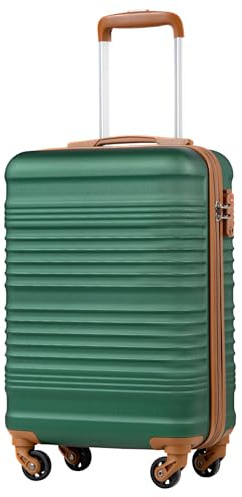 COOLIFE Valise Cabine 55 x 35 x 20 cm pour Avion Ryanair, Bagages Cabine Bagage à Main Rigide avec Serrure TSA et 4 roulettes Jumelées