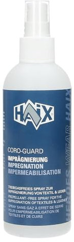 HAIX Imprägnierspray Optimaler Schutz Deiner Stiefel und Textilien vor Wasser, Verschmutzung, Öl und Fett!. ze