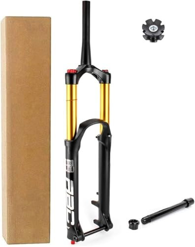 KLYso Federweg 170 Mm, Aluminiumlegierung, 1-1/2 Zoll Konisches Rohr, MTB-Fahrradgabel, Manuelle Verriegelungsachse, 15 Mm Downhill-Fahrradgabel(29 INCH)