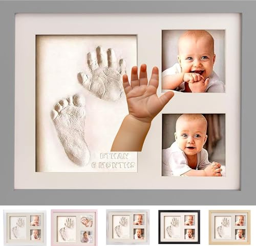Bubzi Co Kit di creazione di impronte e impronte per neonati e ragazze, regali per neonati (Cool Gray)