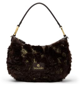 Braccialini Borsa Donna Beth Fur Mezzaluna in Ecopelliccia