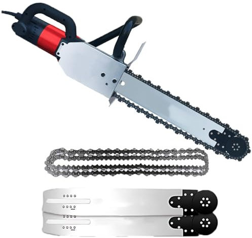 Mini tronçonneuse électrique portative pour mur, tronçonneuse à béton, coupe-mur à chaîne diamantée sans balais, pour mur de briques/béton armé/mur de ciment,350