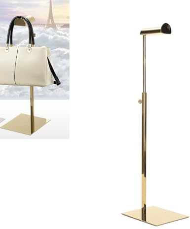 Supporto Display Elegante per Borse in Acciaio Inossidabile Finitura Oro a Specchio Ideale per Negozi di Abbigliamento Centri Commerciali e Vetrine