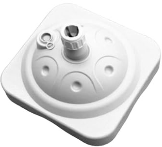 Base per ombrellone riempibile, quadrata, autoportante, per patio, piscina, spiaggia, resistente alle intemperie, facile da usare (bianco)