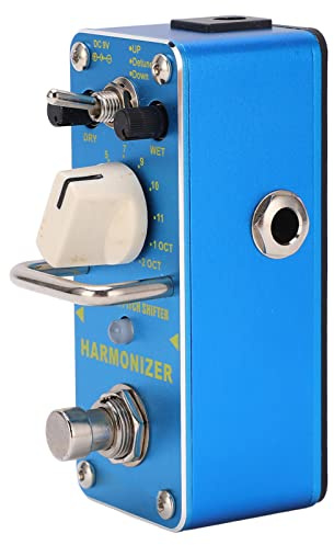 VGEBY 3-Modus-True-Bypass-Pitch-Shifter-Pedal für E-Gitarre aus Blauem Metall für Klassischen Sound, Leistungsstarke Funktion, Gitarreneffektgerät