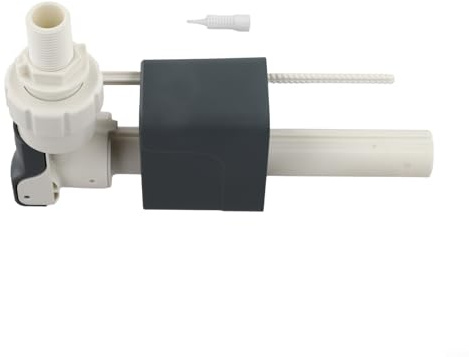 Kivivaka Válvula de entrada de tanque de agua para inodoro en pared G1/2 o G3/8, conector de cisterna de plástico blanco para baño moderno (1/2 pulgada)