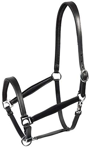PFIFF 102367 Halfter Tender, Lederhalfter, weich unterlegt, Schwarz Pony